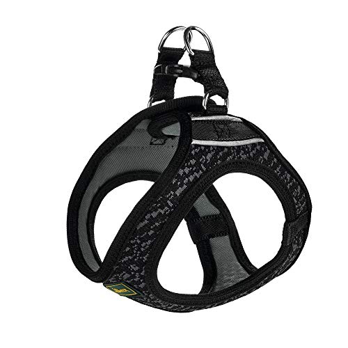 Hundegeschirr Hilo Soft Comfort XXS, Mesh, schwarz