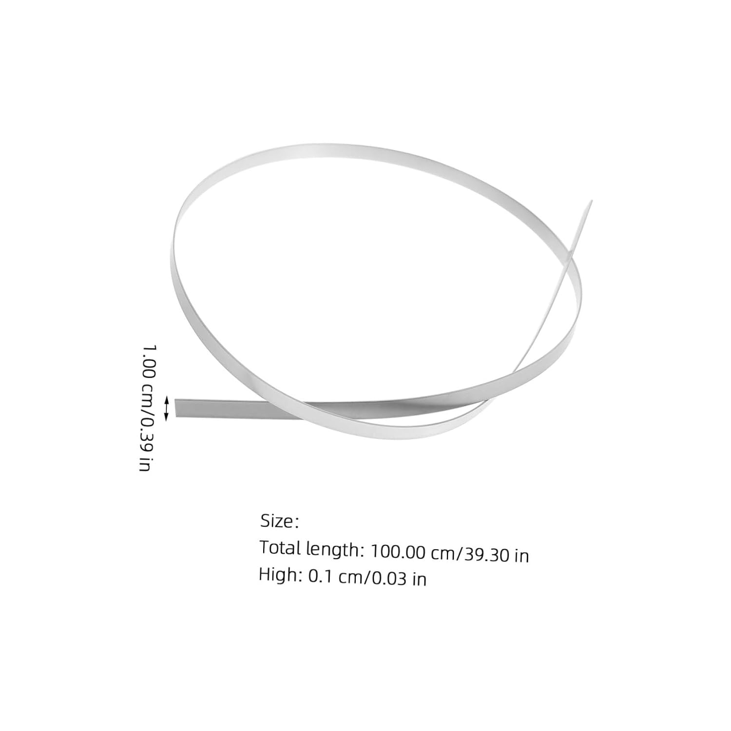 304 Stainless Steel Roll Sheet Strip 1mm Thick by 1cm Wide by 1m Length, Multi-Function Metal Craft Making Accessory for Industrial and Architectural Use