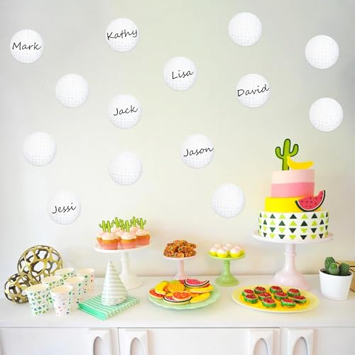 Image of Glitter Golf Cutouts- 100Pcs Sport Ball Cut Outs Bulletin Board Golf Ball Shape DIY Paper Cuts Party Decorations for Sports Theme Par-Tee Time Party Baby Shower Birthday Classroom Game Day Wall Decors