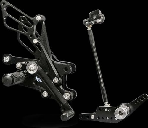 VooDoo Industries VRD1317 Black Rear Set for Kawasaki ZX 636/6R