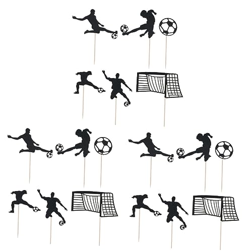 NOLITOY 72 Pçs/Conjunto Futebol/Decoração Palitos De Sobremesa Para Esportes De Futebol Tema De Inse