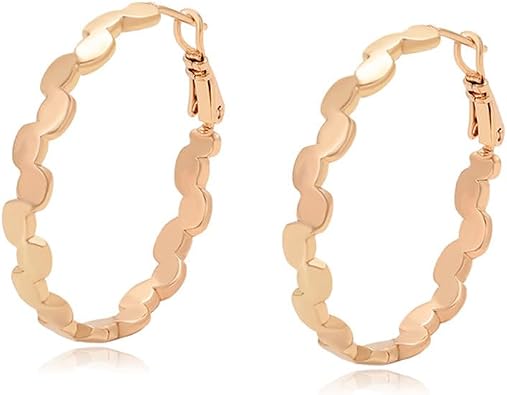 XUPING Large Gold Hoop Earrings for Women Lightweight 18K Gold Plated Big Hoop Earrings Fashion Jewelry 30mm