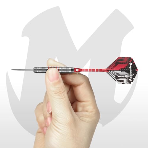 MageRabbit Steel Tip Darts Set, Professional Metal Darts 12pcs 22Grams Steel Darts for Dartboard with Aluminum Dart Shafts, Extra Darts Flights, Wrench,O Ring,Darts Metal Tip