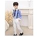 Dress Pants for Boys Flat Front School Uniform Chino Teen Fashion Suit Pants with Pinstripe Kids Slim Fit Straight Leg Slacks (White, 7-8 Years)