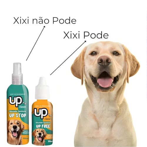 Kit Educador Sanitário Para Cães e Gatos Xixi Pode 20ml e Xixi Não Pode 500ml Adestramento de Pets E
