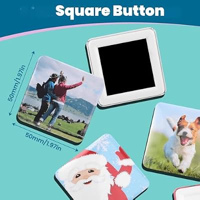Square Photo Magnet Button Maker Kit - Holographic Global | Ubuy