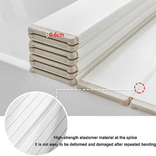 Funda plegable para bañera con persianas de PVC resistente al polvo y soporte de tablet 4