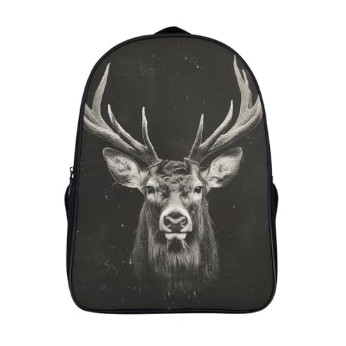 Sac à dos de voyage Deer avec impression 3D grand volume et bretelles confort