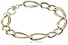 14k Yellow Gold Italian Polished and Textured Link Bracelet, 7.5"