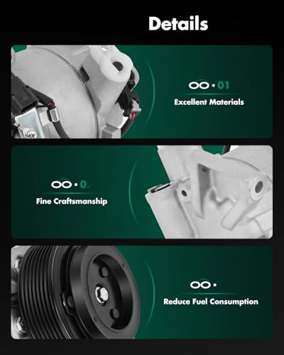 Image of SCITOO A /C Compressor for Honda for Civic 1.5L 2016-2021 | Fast Cooling, Ultra Low Noise (≤72 dB) Air Conditioner Compressor for Summer, with Clutch, 198277 3024111 6513297 7513297