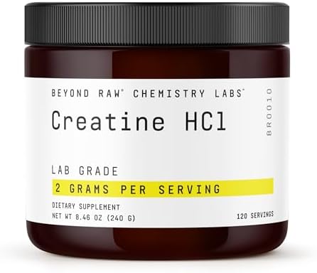 BEYOND RAW Science-Backed Creatine HCl Powder, Lab Grade, for Mus...