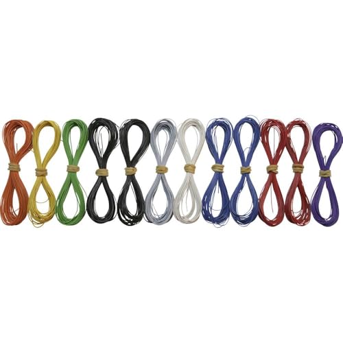 Toron modélisme 1 x 0.04 mm² multicolore haute conductivité pour maquette