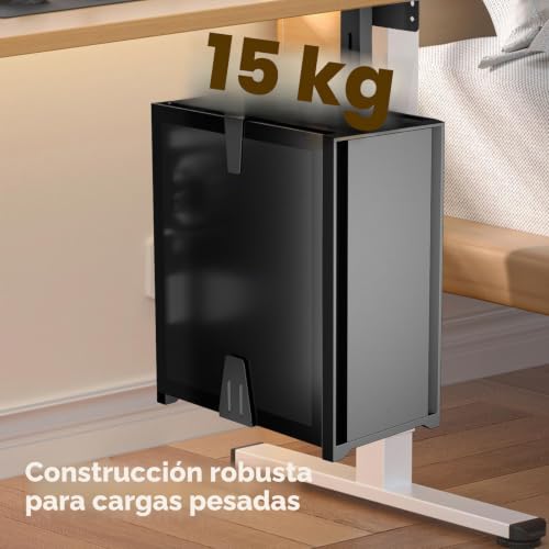 Miniatura 6 de Gjcrafts Soporte Para Pc Debajo Del Escritorio, Soporte De Cpu Ajustable Con Rotación De 360 , Capacidad De Carga De 15 Kg 33 Libras, 2 Opciones De Montaje Negro