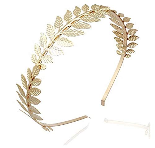 el regalo Golden Three Leaf Vintage Crown Style Trendy & Elegant Metal Hairband/Hair accessories for Girls & Women (Leaves Bunch- Golden)-picture-24