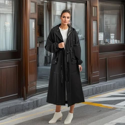 Lightweight EVA Raincoat for Women, Portable Waterproof Hooded Rain Poncho for Commuting, Dog Walking, Travel2