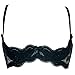 Shirley of Hollywood Plus Size Scalloped Embroidery Shelf Bra (331), Size 38, Black