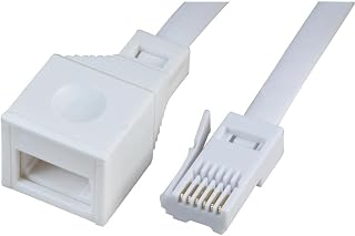 TELEPHONE PLUG TO SOCKET 6 WAY 15M, Telephone Cables & Assemblies QTY X 1