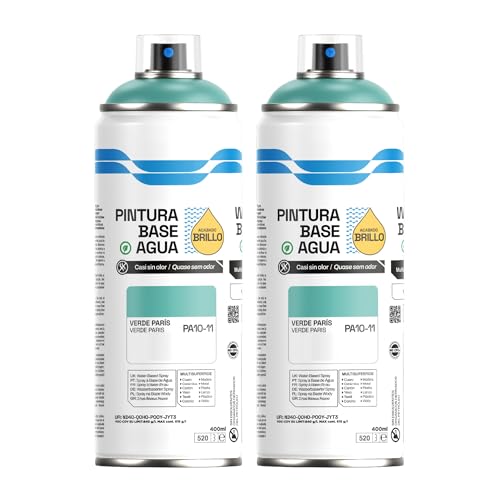 H HANSEL HOME Pintura Spray Base Agua 400ml Para Muebles Metal Plástico y Madera Ecológica y Sin