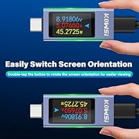 VOKTTA 360W USB Tester Messgerät USB C Tester, 4-30V 0-12A Type-C Digital Multimeter Power Meter, Multifunktionales Messgerät für Spannung, Strom, Leistung, Kapazität, CPU-Temperatur – Ansicht 5