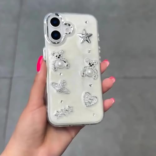 Image of PEEPERLY Back Cover Case for iPhone 15 Scratch Resistant Anti-Slip TPU Shockproof Protective Durable Heart Fantasy Case