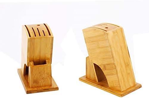 Wood Knife Block Bamboo Shelving Versatile Kitchen Ventilation Knife Holder Kitchen Knife Rack