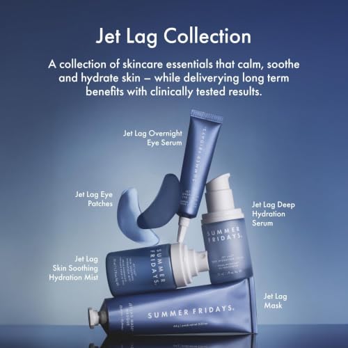 Image of Summer Fridays Jet Lag Hydrating Eye Patches - De-puffing Hydrogel Under Eye Masks with Hyaluronic Acid, Caffeine + Peptides - Soothing + Refreshing At-Home + Travel Skin Care (15 Pairs)