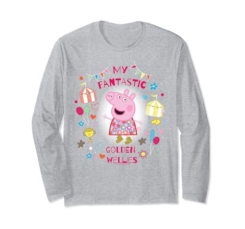 T-shirt Peppa Pig Golden Wellies manches longues pour enfant en coton doux