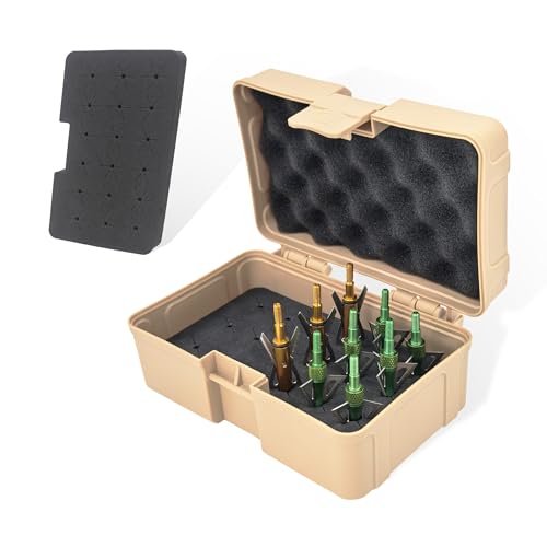 Wamlet Broadhead Box Storage Case for Broad Heads - Outdoor Arrow Tips Organizer for Compound Bow and Crossbow Accessories - Holds 18pcs Broadheads (Case Only)