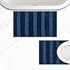 Amazon.com: Teewas Striped Bathroom Rug Set 2 Piece, Soft and Absorbent ...