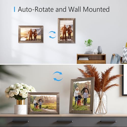 undefined Canupdog 10.1 WiFi Digital Picture Frame, IPS Touch Screen Smart Cloud Digital Photo Frame with 16GB Storage, Wall Mountable, Auto-Rotate, Share Photos From Anywhere Via App, Email の商品画像 3