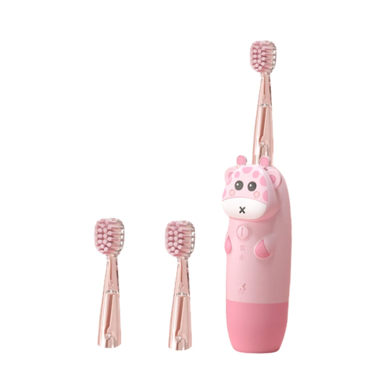 UKCOCO Cepillo de Dientes Eléctrico Rosa Frecuencia de Cepillado Ajustable y Diseño para Limpieza Bucal Segura y Efectiva para Niños