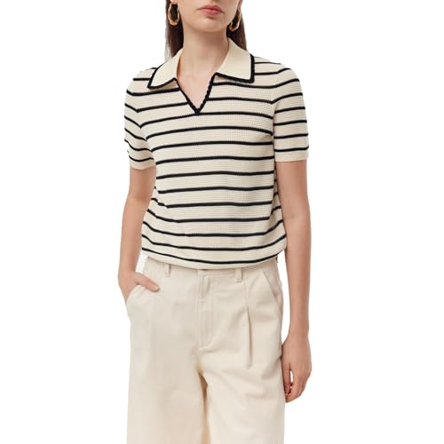 GOELIA Knit Shirts for Women 2026 Trendy Beach Vacation Business