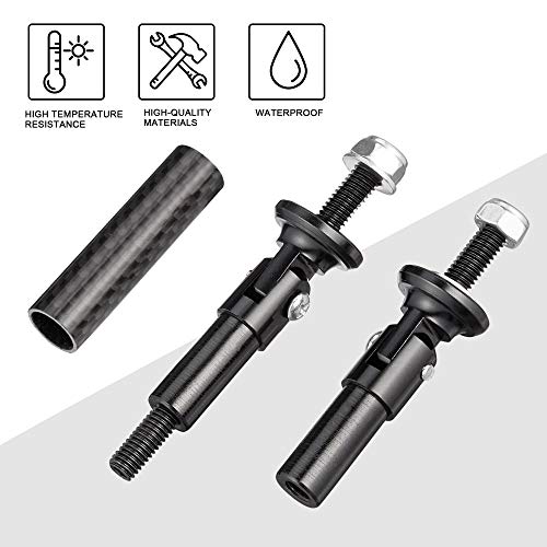 Tomall 2 Pcs 45Mm Car Adjustable Front/Rear Bumper Lip Splitter Support Strut Rod Carbon Fiber Black Universal Auto Bumper Fasteners Lever (Carbon Fiber Black) #TOP2