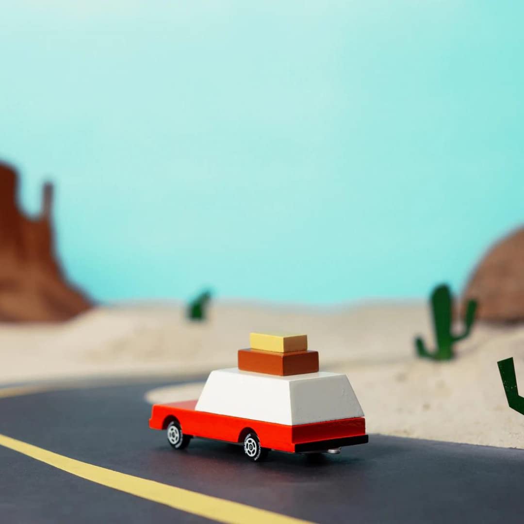 CANDYCAR® Wooden Diecast Collection - Luggage Wagon, Premium Handcrafted Beech Wood Toy Car