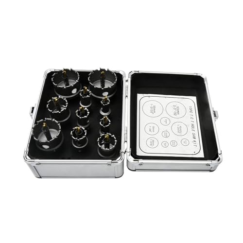 Juego de brocas avellanadoras de carburo de 10 piezas, medidas de 16 a 53 mm, para acero inoxidable, hierro fundido, chapas de acero y aleaciones de aluminio, uso DIY miniatura 5