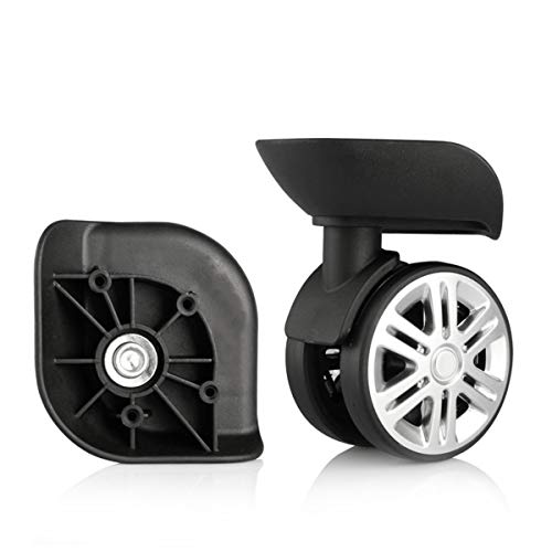 Trunk Wheels,Luggage Wheels Replacement, 360 Degree Swivel Luggage Mute Wheel Suitcase Replacement Repair Wheels Parts Spinner (W059#)(Black)