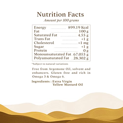 Image of Multano Pro Cold Pressed Mustard Oil 100% Pure Extra Virgin Kachi Ghani Yellow Mustard Oil For Cooking, Hair, Skin & Body Massage | Shuddh Peeli Sarso Ka Tel (500ML)