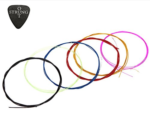 Multi Coloured ~ StrungOut Electric, Classical or Acoustic Guitar Strings (Classical Nylon Strings)