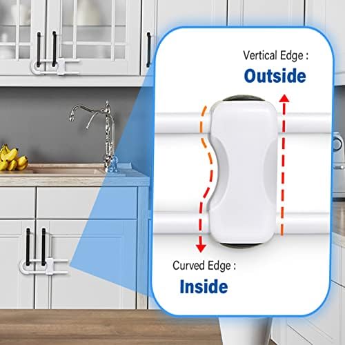 Baby Proofing Cabinets,Cabinet Locks for Babies,Child Locks for Cabinets,Child Safety Cabinet Locks by SPISPI (Pack of 2) - 2