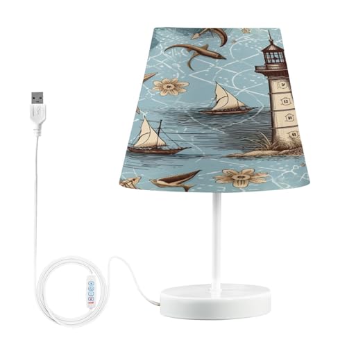 Waassud Lámpara de mesa de estilo náutico
