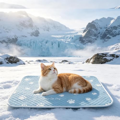 Alfombrilla refrescante para mascotas perros y conejos cama portátil lavable 8