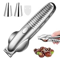 TISMHGKU Kastanien Schneider, Maronen Schneider, Nussknacker Walnüsse, Maroni Schneider, Kastanienöffner, Maronenzange, Chestnut Cutter für Walnüsse Trockenobst Kastanien Nüsse Sheller
