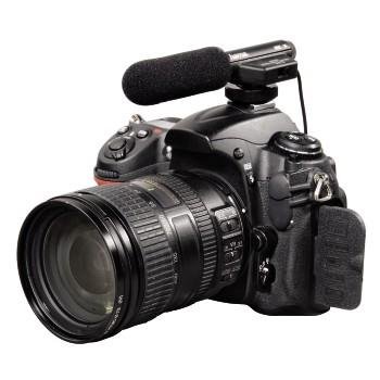 Hama Richtmikrofon f&uuml;r Camcorder, Spiegelreflex- und Systemkameras, Umschaltbare Richtcharakteristik, RMZ-16, Schwarz