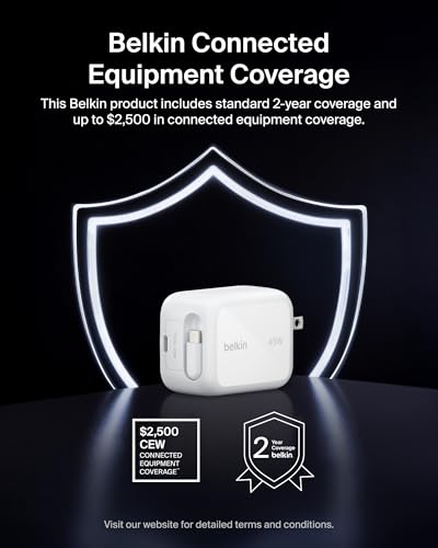 Belkin 45W GaN Charger with Retractable USB-C Cable — view 9