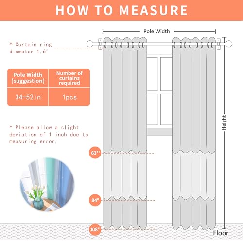 Image of XiDi Blackout Curtains 84 Inches Long, Curtain for Kids Bedroom Decor for Girls Room, 2 Panels Set for Bedroom and Living Room,W52 x L84 inches Blue Green Grey