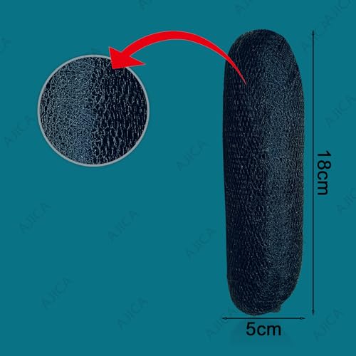 Image of AJICA Charming Bump It Up Volumizer Hair Base Perfect Black Hair Puff Volume Pad for Women Head Cushion with Fluffy Hair Puff, Bun Bump, Princess Styling Hair Bun and Crown Shapers for Women and Girls Accessories (Pack of 3)