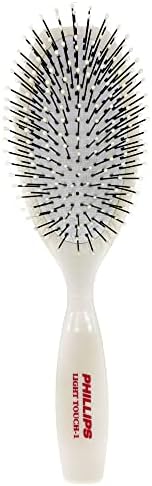 Phillips Brush Co Light Touch 1 Oval Cushioned Nylon Hair Brush, 8.75 Inch