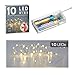 Produktbild Lichterkette Mikro mit TIMER 10 LED`s 1,2 Meter lang warmweiß Draht silber für 2x AA Batterien