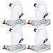 TORCHSTAR Essential Series 10W 4 Inch Low Profile Ultra-Thin Recessed Ceiling Light with Junction Box, 5000K Daylight Dimmable Can-Killer Downlight, 650lm 80W Eqv. ETL and Energy Star, Pack of 4