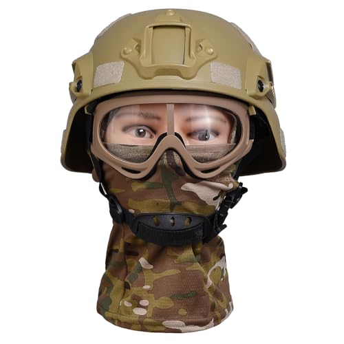 Airsoft Helmet Full Face, Tactical Helmet with Airsoft Mask and